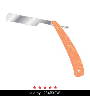 Rasiermesser-Symbol. Flacher STYLE. Rasiermesser-Symbol. Es ist flach Stock Vektor
