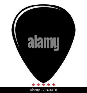 Mediator für die Illustration von Gitarrenfiguren in Farbe. Mediator für Gitarrensymbol Illustration Farbe Füllung einfacher Stil Stock Vektor