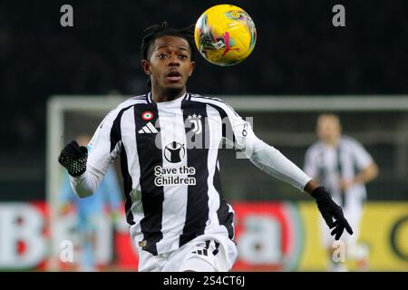 Turin, Italien – 11. Januar 2025: Samuel Mbangula von Juventus während des Spiels der Serie A zwischen Turin FC und Juventus im Stadio Olimpico Grande Turin (Foto: Maurizio Valletta/alamy.com) Stockfoto