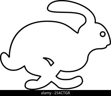 Hase Hase Konzept wird das Symbol Farbe schwarz Vector Illustration Flat Style simple Image Stock Vektor