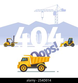 Fehlervektor: Konzept der Webseite nicht gefunden. 404 Fehlervektor nicht gefunden Webseite Konzept. Problem mit der Website-Abbildung Stock Vektor