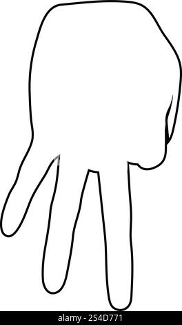 Baseball catcher Geste Symbol. Thin Line Design. Vector Illustration. Stock Vektor