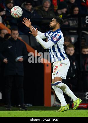 Bournemouth, Großbritannien. Januar 2025. Bournemouth, England, 11. Januar 2025. West Bromwich Albion's Darnell Furlong während des Emirates FA Cup 3rd Round Fußballspiels zwischen AFC Bournemouth und West Bromwich Albion im Vitality Stadium (Dean Court), England. (David Horton/SPP) (David Horton/SPP) Credit: SPP Sport Press Photo. /Alamy Live News Stockfoto