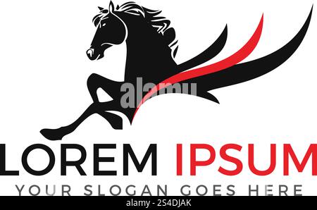 Horse Logo. Hengst Pferd Rennen Logo. Stock Vektor