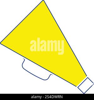 Direktor Megafon-symbol. Thin Line Design. Vector Illustration. Stock Vektor