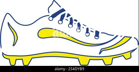 Baseball boot Symbol. Thin Line Design. Vector Illustration. Stock Vektor