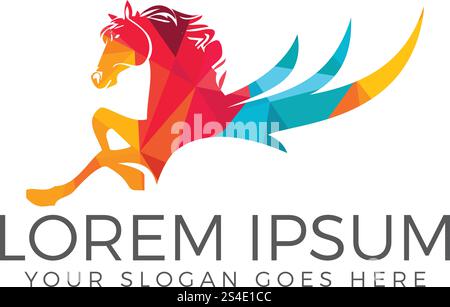 Horse Logo. Hengst Pferd Rennen Logo. Stock Vektor