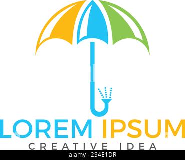 Design Creative Regenschirm Logo. Stock Vektor