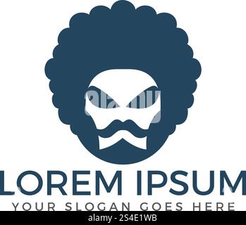 Vektor-Illustration eines Mannes mit Schnurrbart. Stock Vektor