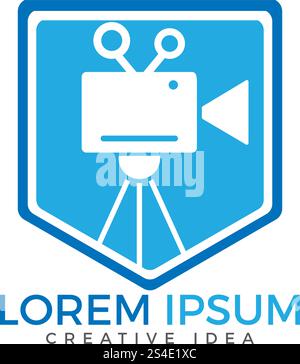 Logo der Film- oder Filmkamera. Stock Vektor