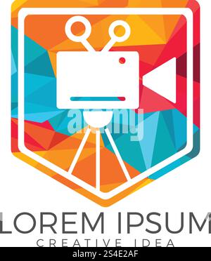 Logo der Film- oder Filmkamera. Stock Vektor