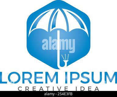 Design Creative Regenschirm Logo. Stock Vektor