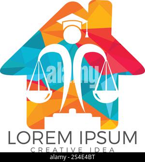 Emblem des juristischen Zentrums. Law-Logo. Stock Vektor