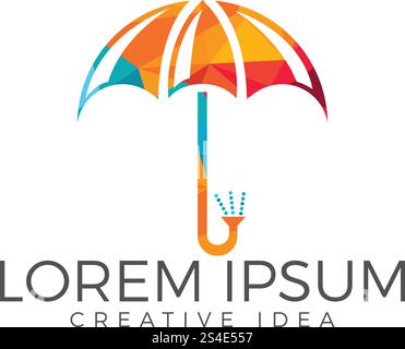 Design Creative Regenschirm Logo. Stock Vektor