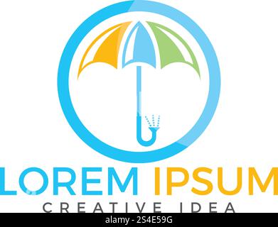 Design Creative Regenschirm Logo. Stock Vektor