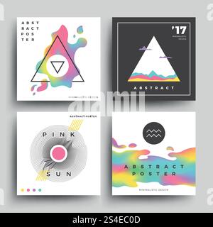 Vektor Moderne abstrakte Hintergründe mit fließenden Farben flüssiger Formen. Farbiges Poster-Banner, Illustration eines abstrakten Designs, farbig. Vektor Moderne abstrakte Hintergründe mit fließenden Farben flüssiger Formen Stock Vektor