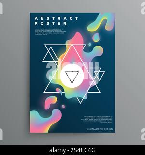 Bewegung, Mischen bunter flüssiger Formen Vektor moderner Hintergrund. Bannervorlage mit Farbabstraktion, Illustration eines Banners, das sich in hellen Farben vermischen lässt. Bewegung, Mischen bunter flüssiger Formen Vektor moderner Hintergrund Stock Vektor