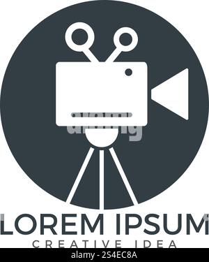 Logo der Film- oder Filmkamera. Stock Vektor