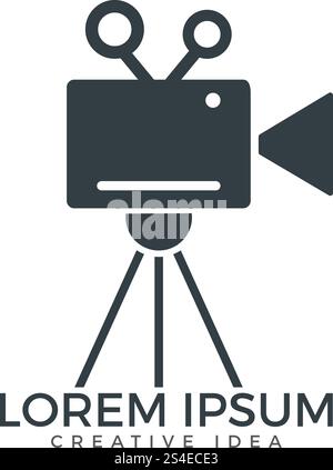 Logo der Film- oder Filmkamera. Stock Vektor