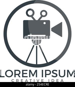 Logo der Film- oder Filmkamera. Stock Vektor