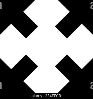 Vier Pfeile in verschiedene Richtungen aus dem mittleren Symbol Farbe schwarz Vector Illustration Flat Style simple Image Stock Vektor