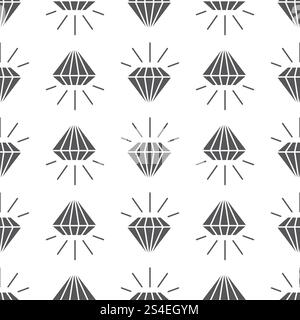 Abstraktes graues nahtloses Muster mit geometrischen Diamanten, Vektorillustration. Abstraktes graues nahtloses Muster mit Diamanten Stock Vektor