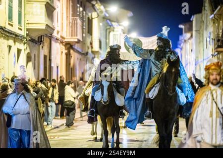 Parade der drei Weisen, Llucmajor, Mallorca, Balearen, Spanien Stockfoto