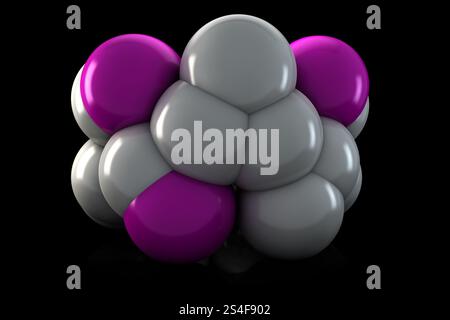 Darstellung des Kerns. 3D-Renderbild. Stockfoto