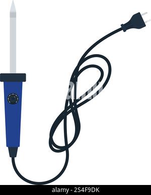 Lötkolben Symbol. Flache Farbgestaltung. Vector Illustration. Stock Vektor