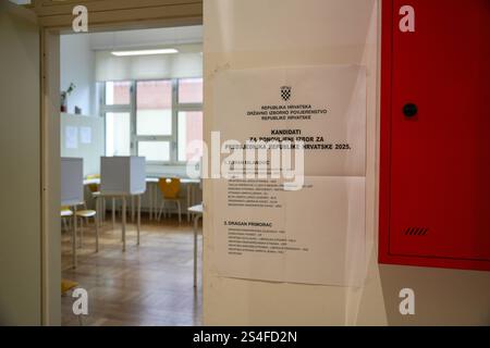 Kroatien: Stichwahl / zweite Runde Präsidentschaftswahl, 2024/2025 - Zagreb, Kroatien *** Kroatien Stichwahl zweite Runde Präsidentschaftswahl, 2024 2025 Zagreb, Kroatien Copyright: XLukaxKolanovicx Stockfoto
