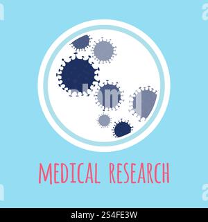 Vektorvorlage des menschlichen Virus. Illustration des Symbols Krankheitskonzept. Vektorvorlage des menschlichen Virus Stock Vektor