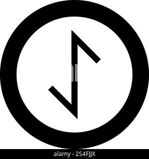 Eywas Rune eibe Strke egis Symbol Farbe schwarz Vektor im Kreis runde  Abbildung: Flat Style simple Image Stock-Vektorgrafik - Alamy