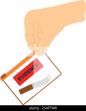 Hand Beweise pocket Symbol. Flache Farbgestaltung. Vector Illustration. Stock Vektor