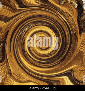 Wirbel mit Holzstruktur in Sepia-Farben. Die Dabbing-Technik in der Nähe der Kanten sorgt aufgrund der veränderten Oberflächenrauheit des für einen weichen Fokus Stockfoto
