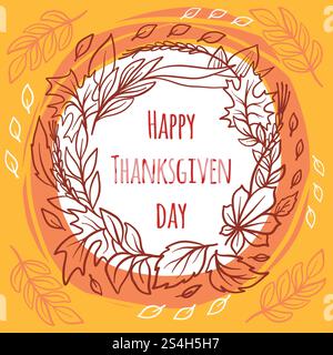 Thanksgiving Day Konzept Hintergrund. Hand gezeichnete Illustration des Thanksgiving Tag Vektor Konzept Hintergrund für Web Design. Thanksgiving Day Konzept Hintergrund, handgezeichnet Stil Stock Vektor