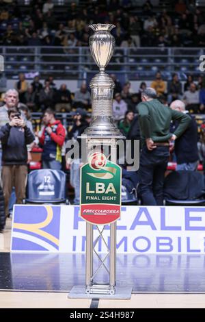 Turin, Italien. Januar 2025. FRECCIAROSSA FINAL EIGHT 2025, coppa italia LBA, während reale Mutua Torino vs HDL Nardo Basket, Italian Basketball Serie A2 Men Match in Turin, Italien, 12. Januar 2025 Credit: Independent Photo Agency/Alamy Live News Stockfoto