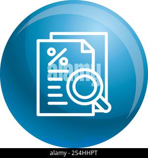 Symbol für provisorisches Papier. Kontur-Papier-Vektor-Symbol für Webdesign isoliert auf weißem Hintergrund. Symbol für Prozendenpapier, Umrissstil Stock Vektor