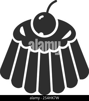 Kirschbonbons-Symbol. Einfache Illustration des Kirschbonbons-Vektorsymbols für Webdesign isoliert auf weißem Hintergrund. Kirschbonbons-Ikone, einfacher Stil Stock Vektor