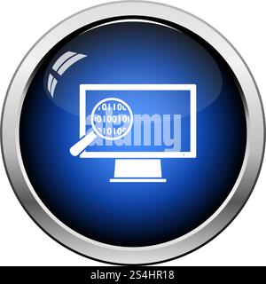 Daten analysieren. Glänzendes Design. Vector Illustration. Stock Vektor