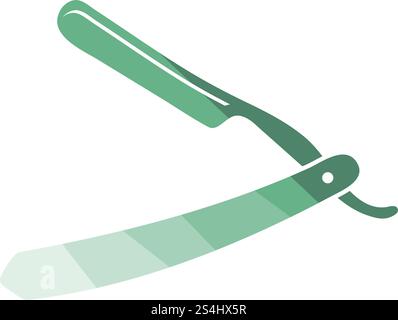 Rasiermesser-Symbol. Flache Farbgestaltung. Vektor-Illustration. Stock Vektor
