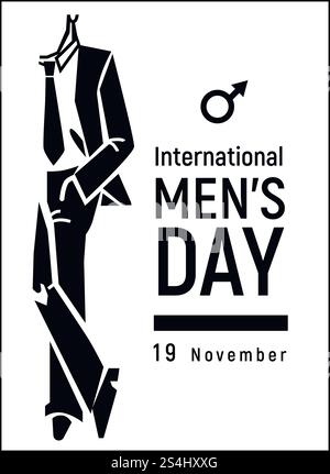Internationaler Herrentag im November. Einfache Illustration des november internationalen Herren Tag Vektor-Symbol für Web-Design isoliert auf weißem Hintergrund. Internationaler Feiertag im November, einfach und stylisch Stock Vektor