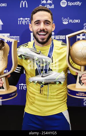 Mailand, Italien. Januar 2025. Turin - Kings World Cup Nationen 2025, Mixed Zone Finale - Brasilien gegen Kolumbien. Auf dem Foto: Kelvin Oliveira Credit: Independent Photo Agency/Alamy Live News Stockfoto