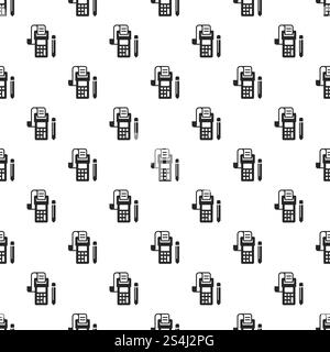 Zahlungsterminalmuster nahtlose Hintergrundwiederholung für jedes Webdesign. Nahtloses Zahlungsterminal Stock Vektor