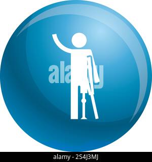 Das Handsymbol der Mannprothese. Einfache Illustration der Mann Prothese Hand Vektor Symbol für Web Design isoliert auf weißem Hintergrund. Mann Prothese Hand Icon, einfache Art Stock Vektor