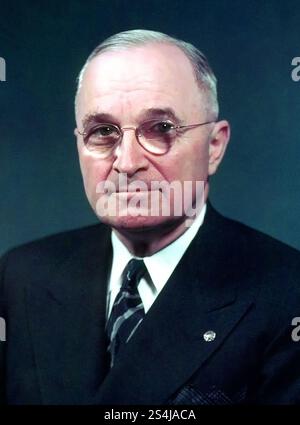 Harry S. Truman (1884–1972) 33. Präsident der Vereinigten Staaten, von 1945 bis 1953. Stockfoto