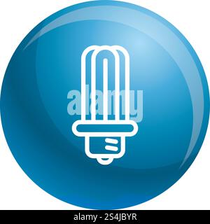 Symbol für Öko-Glühlampe. Konturenvektorsymbol für Webdesign isoliert auf weißem Hintergrund. Symbol für Ökologieblätter, Umrissstil Stock Vektor