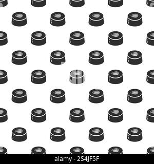 Nahtlos wiederholter Hintergrund mit Schokoladenbonbon-Muster für jedes Webdesign. Nahtloses Schoko-Bonbon-Muster Stock Vektor