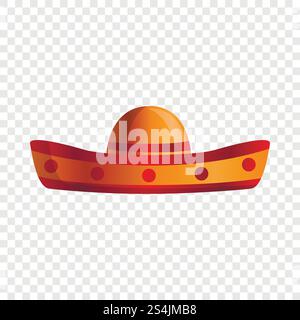 Mexikanischer Sombrero. Karikatur des mexikanischen Sombrero Vektor-Icons für Web-Design . Mexikanische Sombrero-Ikone im Cartoon-Stil Stock Vektor