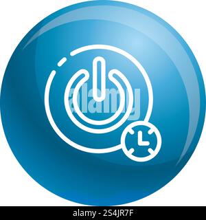 Symbol Timer-Taste ausschalten. Kontur Timer-Schaltflächen deaktivieren Vektorsymbol für Webdesign isoliert auf weißem Hintergrund. Timer-Symbol ausschalten, Umrissstil Stock Vektor