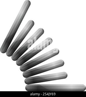 Graues Federsymbol. Cartoon des grauen Frühlingsvektorsymbols für Webdesign isoliert auf weißem Hintergrund. Graue Frühlingsfigur im Cartoon-Stil Stock Vektor